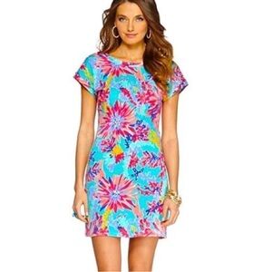 Lilly Pulitzer Anastasia Dress In Aqua Trippin and Sippin Size XL